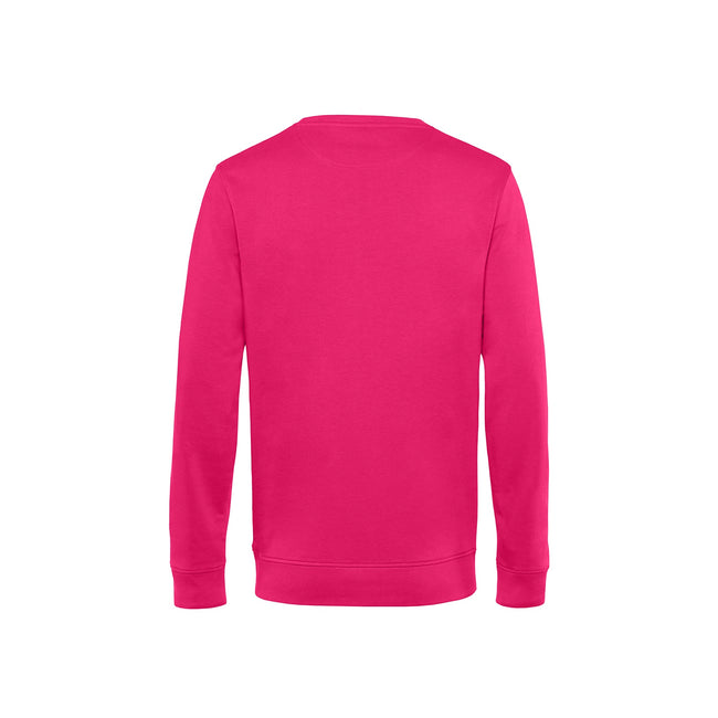 Magenta Pink - Back - B&C Mens Crew Neck Sweat