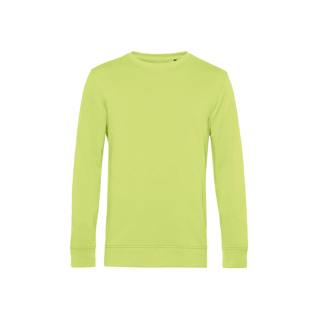 Lime - Front - B&C Mens Crew Neck Sweat