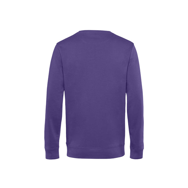 Radiant Purple - Back - B&C Mens Crew Neck Sweat