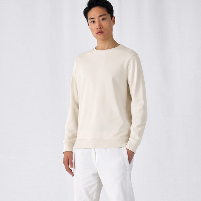 Off White - Back - B&C Mens Crew Neck Sweat