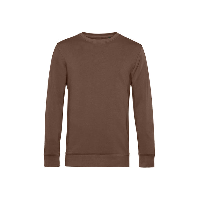 Mocha - Front - B&C Mens Crew Neck Sweat