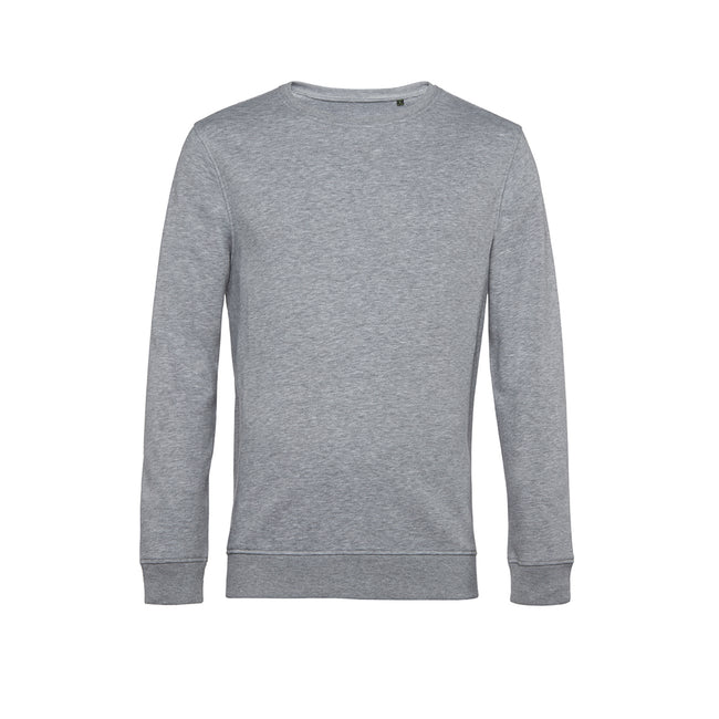 Heather Gray - Front - B&C Mens Crew Neck Sweat