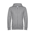 Heather Gray - Front - B&C Mens King Zipped Hooded Sweat