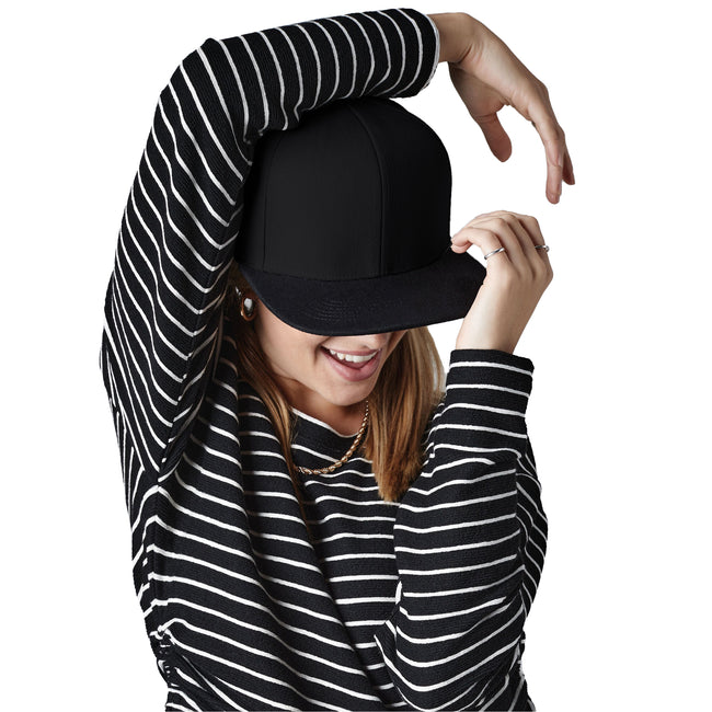 Black - Back - Beechfield Unisex Adult Two Tone Baseball Cap