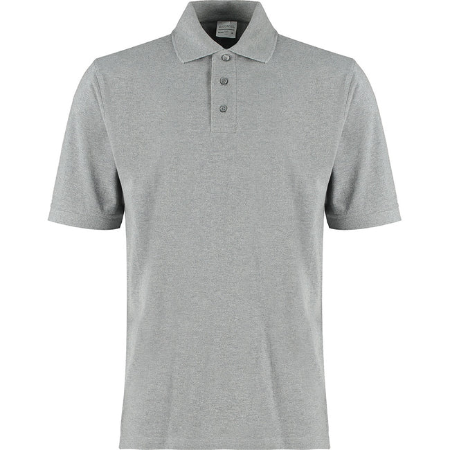 Gray Heather - Front - Kustom Kit Mens Polo Shirt