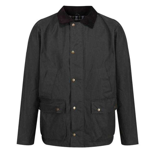 Dark Khaki - Front - Regatta Mens Banbury Waxed Jacket