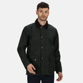 Dark Khaki - Back - Regatta Mens Banbury Waxed Jacket