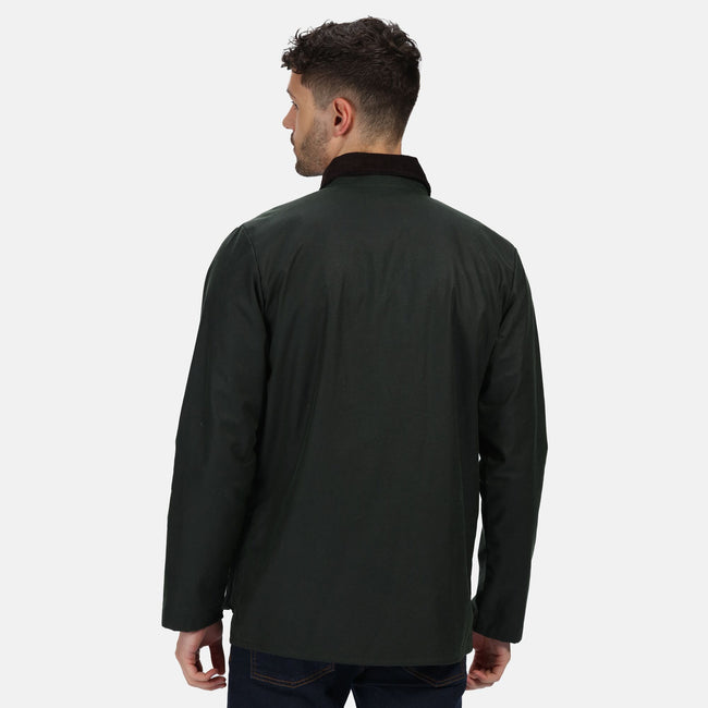 Dark Khaki - Side - Regatta Mens Banbury Waxed Jacket