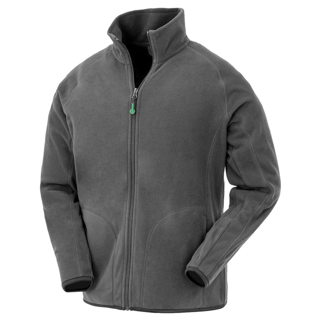Gray - Front - Result Genuine Recycled Mens Microfleece Jacket