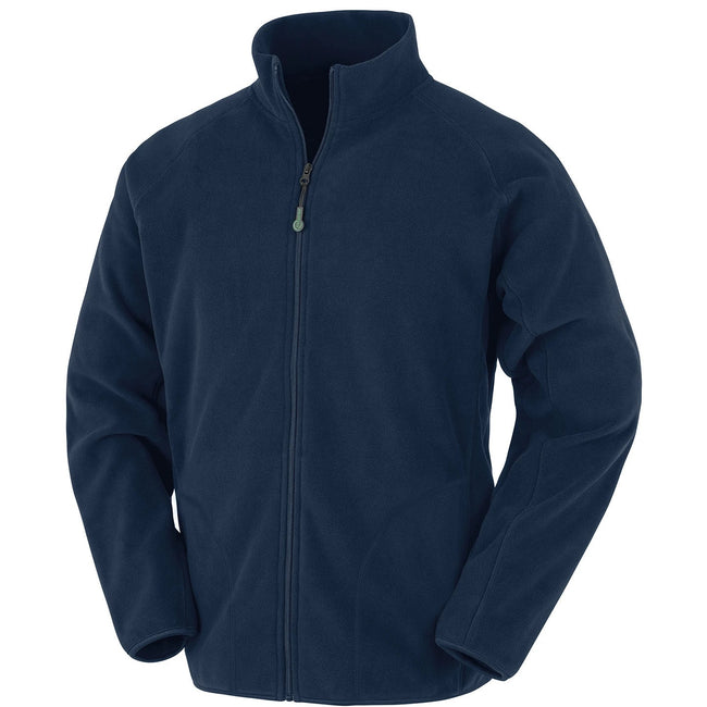Navy - Front - Result Genuine Recycled Mens Microfleece Jacket