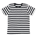 Navy-White - Front - Mantis Mens Striped T-Shirt