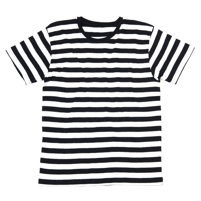 Navy-White - Front - Mantis Mens Striped T-Shirt