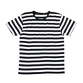 Black-White - Front - Mantis Mens Striped T-Shirt