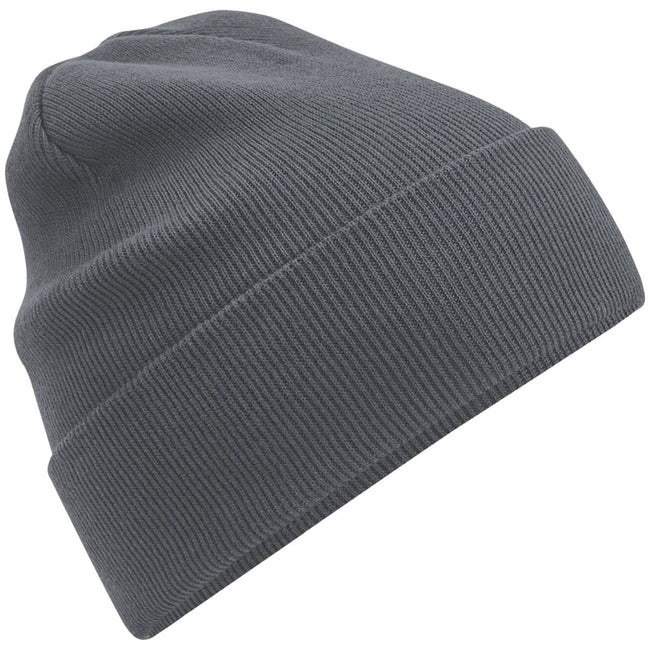 Graphite - Front - Beechfield Original Cotton Cuffed Beanie
