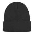 Black - Side - Beechfield Original Cotton Cuffed Beanie