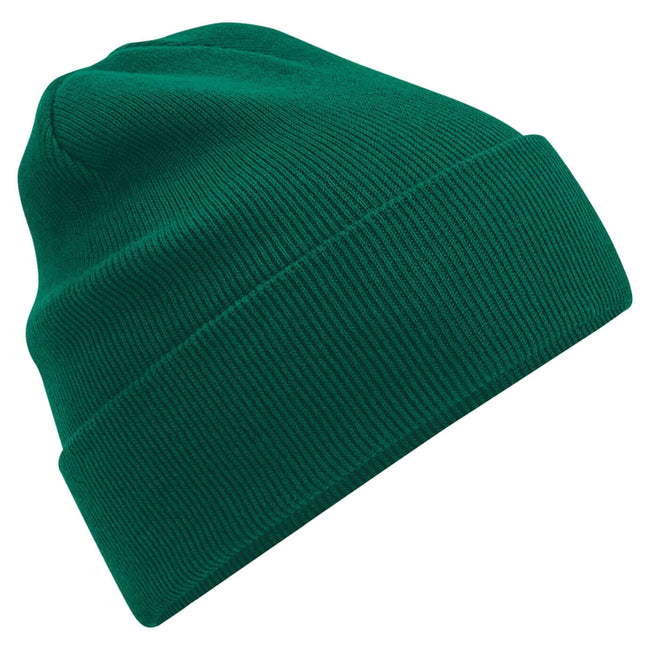 Bottle Green - Front - Beechfield Original Cotton Cuffed Beanie