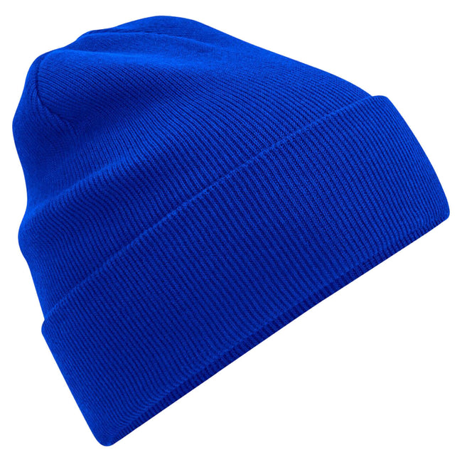 Bright Royal Blue - Front - Beechfield Original Cotton Cuffed Beanie