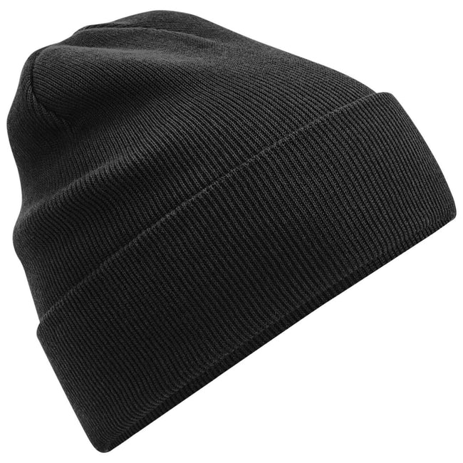 Black - Front - Beechfield Original Cotton Cuffed Beanie