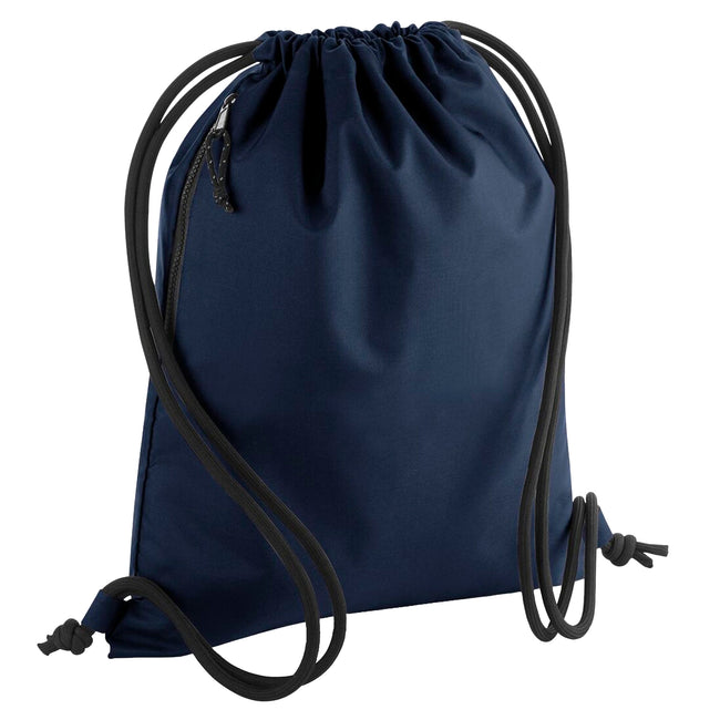 Navy Blue - Front - Bagbase Recycled Drawstring Bag