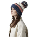 Marshmallow Sundae - Back - Beechfield Hygge Striped Beanie
