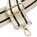 Oyster-Black - Side - Bagbase Boutique Striped Adjustable Bag Strap