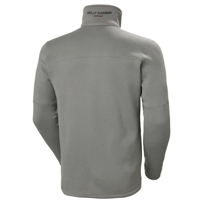 Mid Grey - Back - Helly Hansen Mens Kensington Half Zip Fleece Jacket