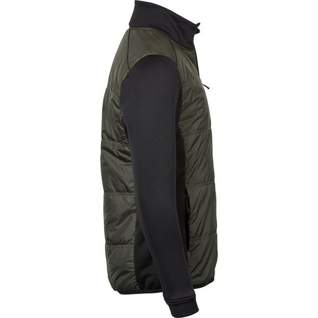 Deep Green-Black - Side - Tee Jays Mens Hybrid Stretch Jacket