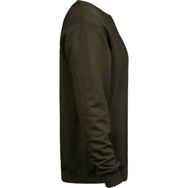Dark Olive - Side - Tee Jays Mens Heavyweight Sweatshirt