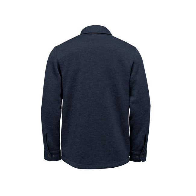 Navy Heather - Back - Stormtech Mens Avalanche Fleece Shirt