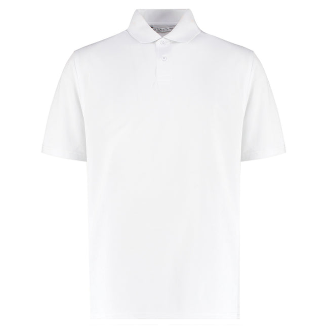 White - Front - Kustom Kit Mens Premium Cooltex Plus Regular Polo Shirt