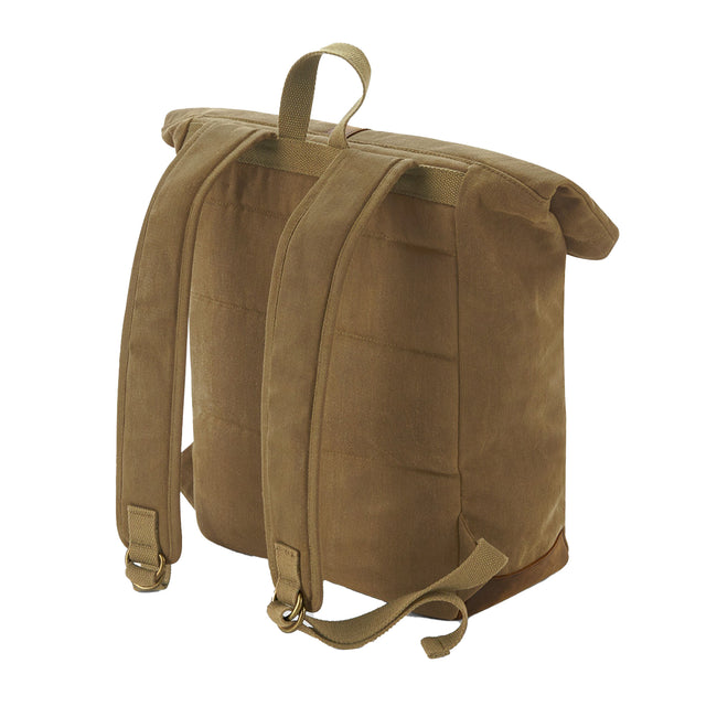 Desert Sand - Back - Quadra Heritage Leather Accents Knapsack
