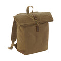 Desert Sand - Front - Quadra Heritage Leather Accents Knapsack