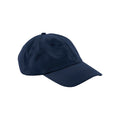 Navy Blue - Front - Beechfield Natural Cotton Panelled Baseball Cap