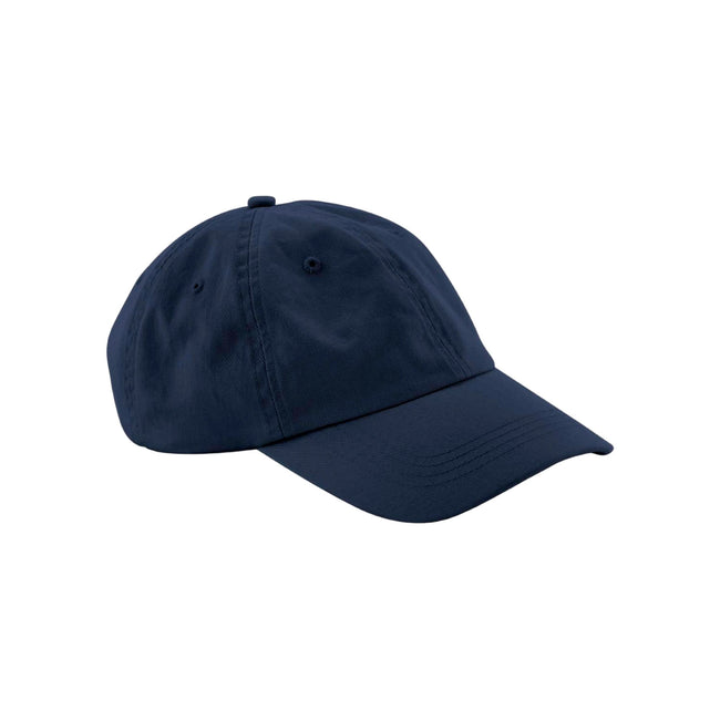 Navy Blue - Front - Beechfield Natural Cotton Panelled Baseball Cap