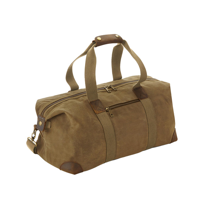 Desert Sand - Front - Quadra Heritage Leather Accents Carryall
