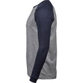 Gray-Navy - Lifestyle - Tee Jay Mens Heather Baseball T-Shirt
