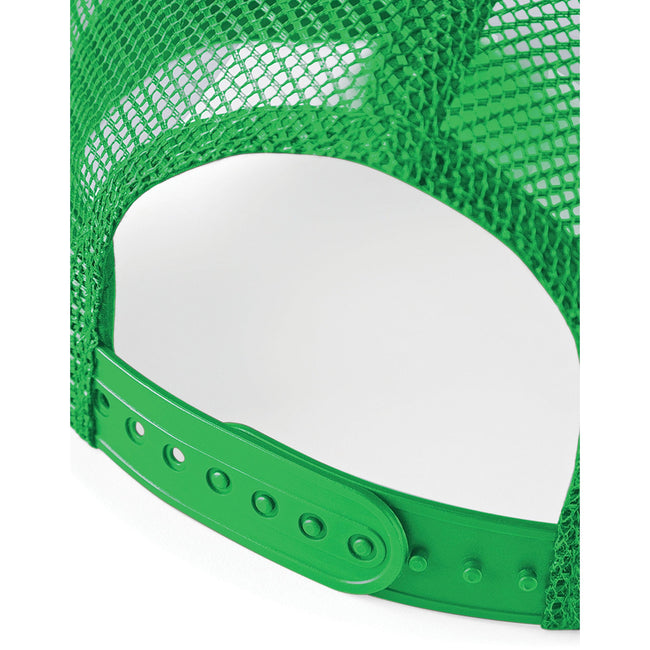 Pure Green-White - Front - Beechfield Unisex Adult Snapback Trucker Cap