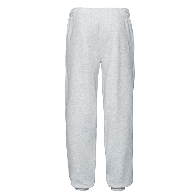 Heather Grey - Back - Fruit of the Loom Mens Premium Elasticated Cuff Sweatpants