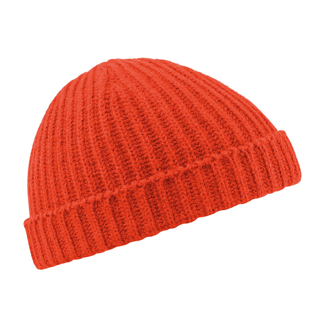 Fire Red - Front - Beechfield Unisex Adult Trawler Beanie