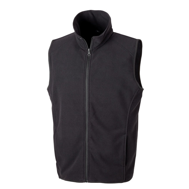 Black - Front - Result Core Unisex Adult Microfleece Vest