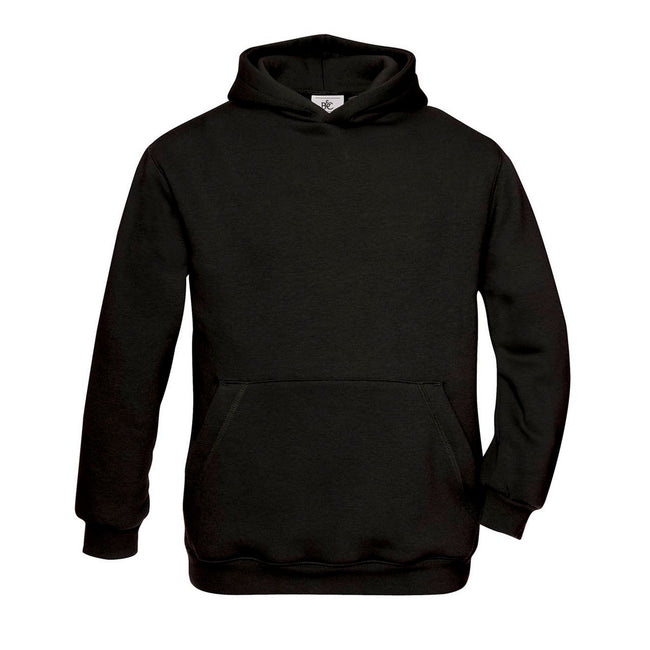 Black - Front - B&C Childrens-Kids Hoodie