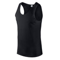 Black - Front - Gildan Mens Softstyle Plain Tank Top