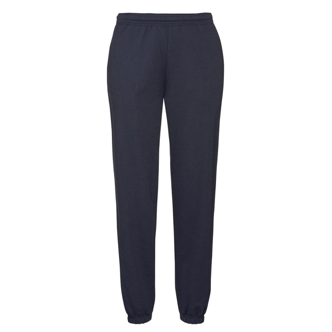 Deep Navy - Front - Fruit of the Loom Mens Elasticated Cuff Sweatpants