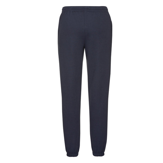 Deep Navy - Back - Fruit of the Loom Mens Elasticated Cuff Sweatpants