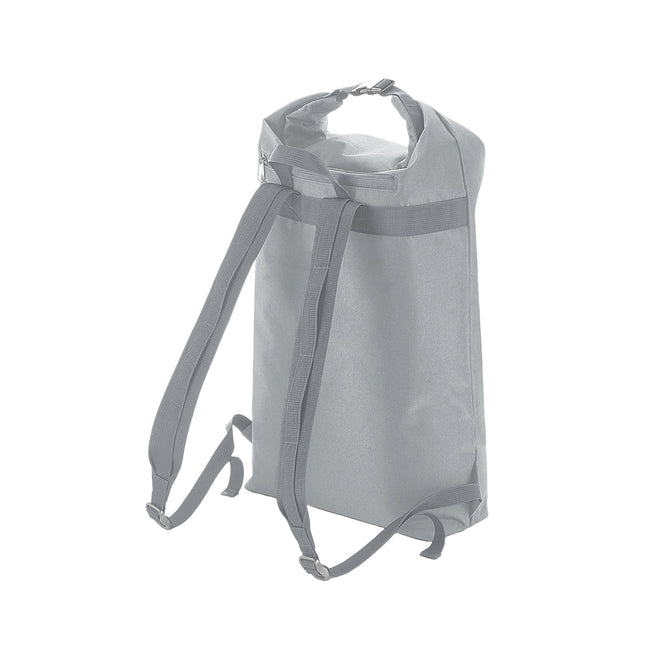Light Grey - Back - Bagbase Icon Roll Top Knapsack