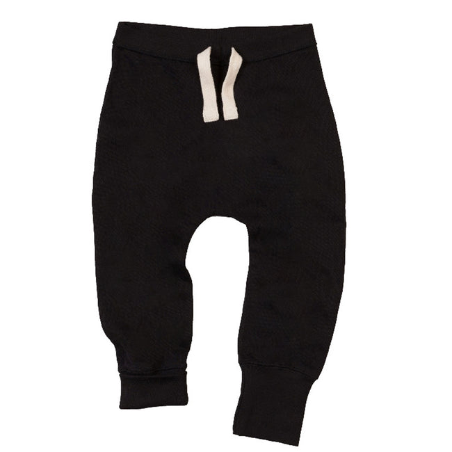 Black - Front - Babybugz Baby Tracksuit Bottoms