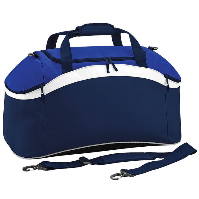 French Navy-Bright Royal Blue-White - Front - Bagbase Teamwear Carryall