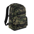 Jungle Green - Front - Bagbase Old School Camo Knapsack