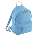 Sky Blue-Light Grey - Front - Bagbase Fashion Mini Knapsack