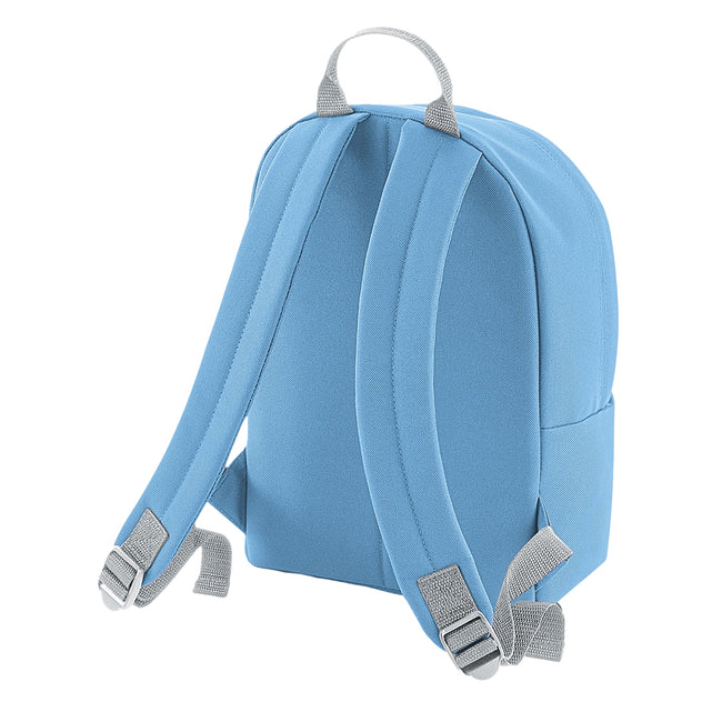 Sky Blue-Light Grey - Back - Bagbase Fashion Mini Knapsack